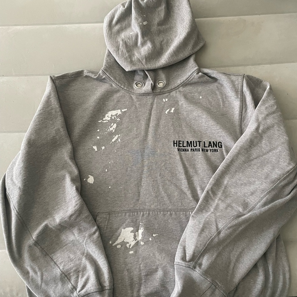 helmut lang standard painter hoodie- Gray XL
